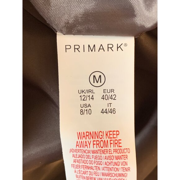 Primark Womens M Teddy Ultra Plush Faux Fur Coat Gray RJ10628 Fall GUC Pockets - Picture 8 of 11